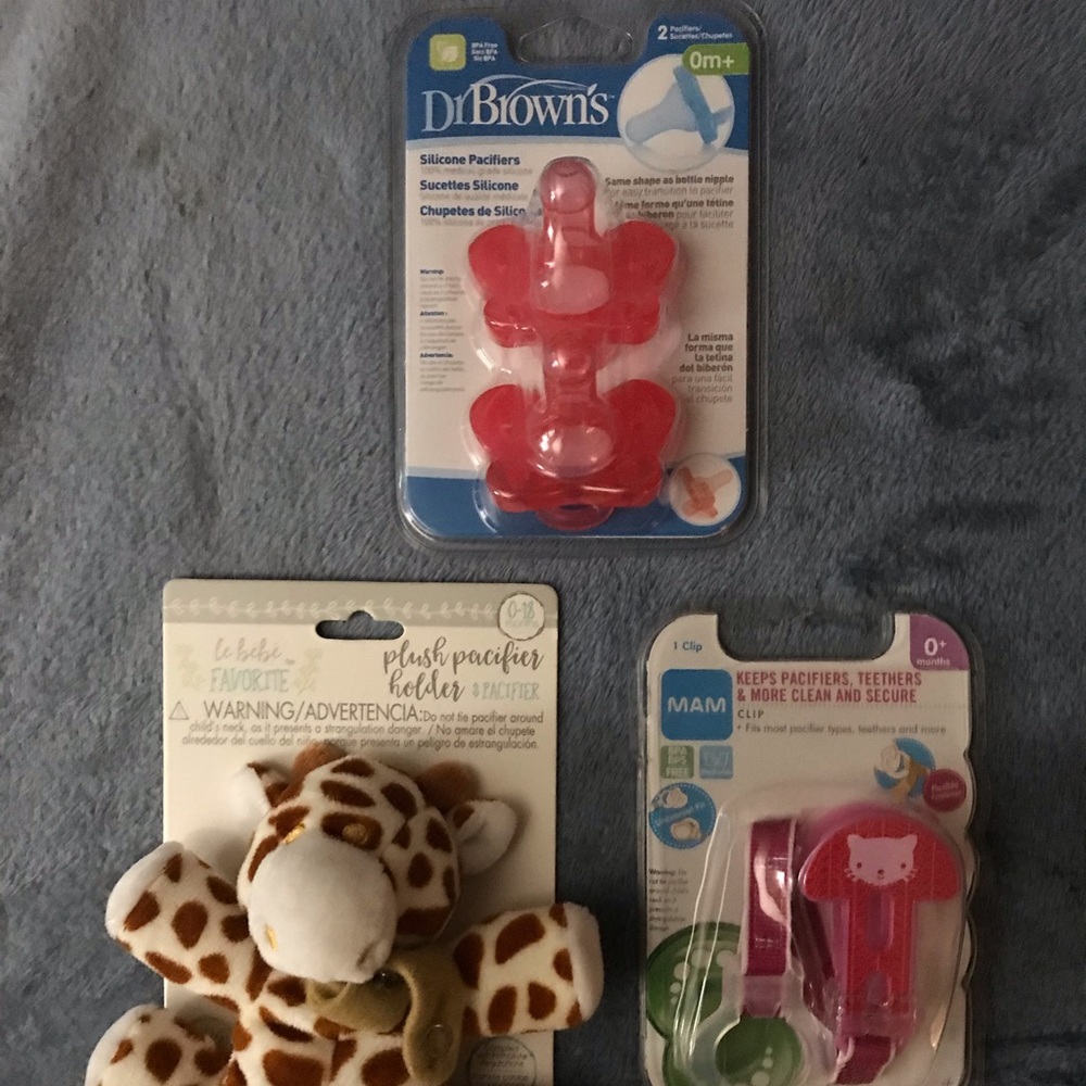 Bundle of pacifier goods.